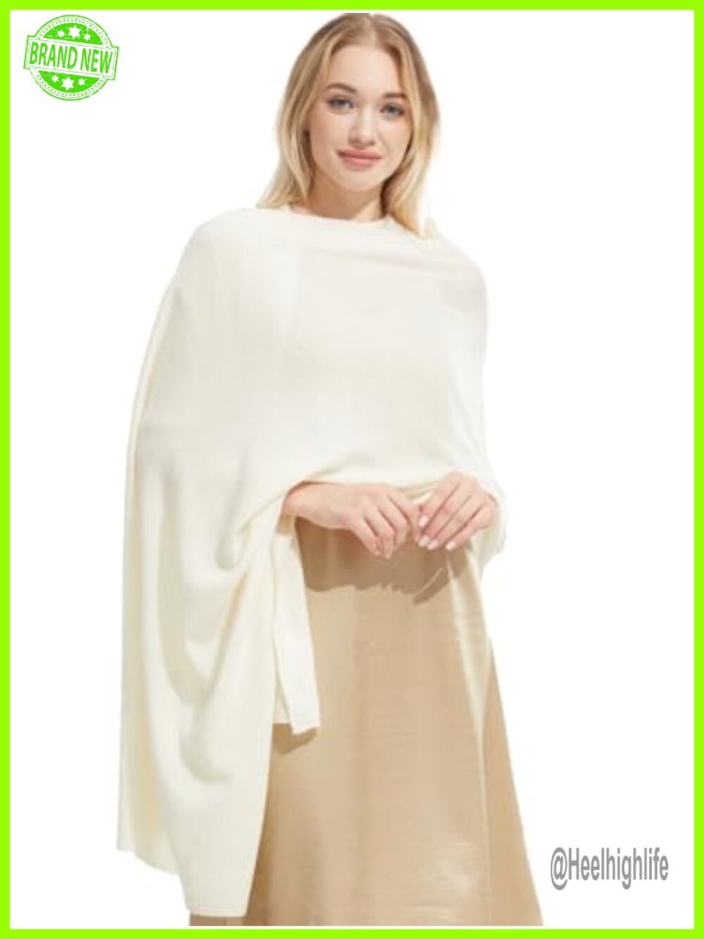 Cashmere Wool Blend Shawl Wrap Women Oversized Travel Blanket Scarf